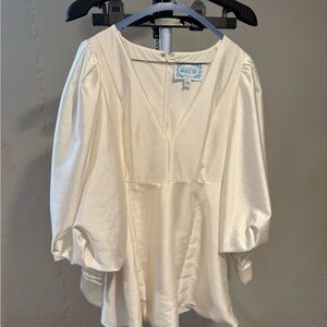 Mare Mare Puff Sleeve Taffeta Mini Dress